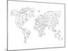 World Wire Map 5-NaxArt-Mounted Art Print