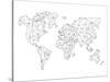 World Wire Map 5-NaxArt-Stretched Canvas