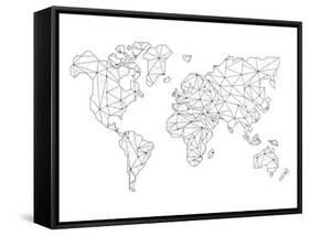World Wire Map 5-NaxArt-Framed Stretched Canvas