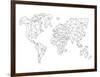 World Wire Map 5-NaxArt-Framed Art Print