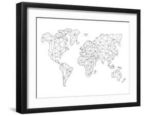 World Wire Map 5-NaxArt-Framed Art Print