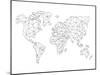 World Wire Map 5-NaxArt-Mounted Art Print