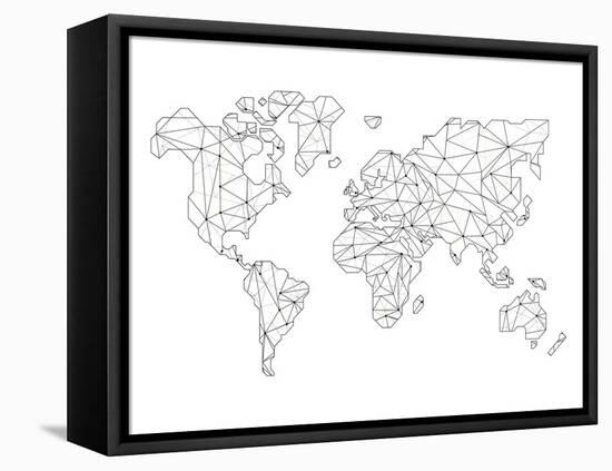 World Wire Map 5-NaxArt-Framed Stretched Canvas