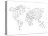 World Wire Map 5-NaxArt-Stretched Canvas
