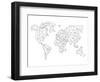 World Wire Map 5-NaxArt-Framed Art Print