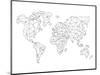 World Wire Map 5-NaxArt-Mounted Art Print