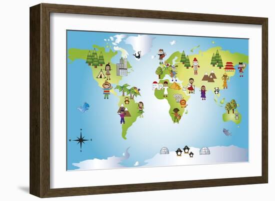 World-millaus-Framed Art Print