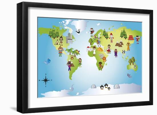 World-millaus-Framed Art Print