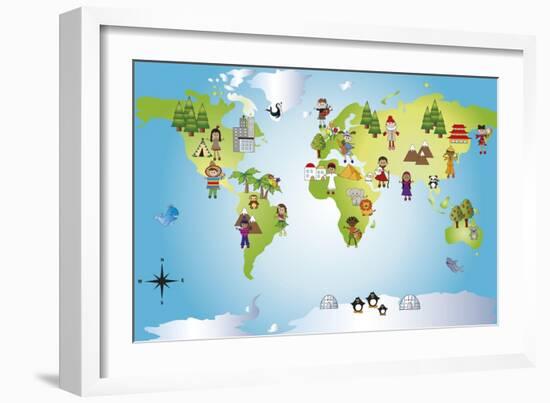 World-millaus-Framed Art Print