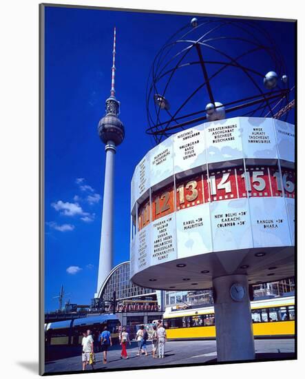 Worldclock Alexanderpl. Berlin-null-Mounted Art Print