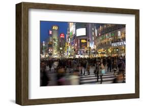 Worlds Busiest Road Crossing, Shibuya, Tokyo, Japan-Peter Adams-Framed Photographic Print