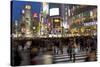 Worlds Busiest Road Crossing, Shibuya, Tokyo, Japan-Peter Adams-Stretched Canvas