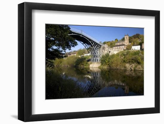 Worlds First Iron Bridge Spans the Banks of the River Severn, Shropshire, England-Peter Barritt-Framed Photographic Print