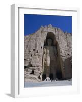 Worlds Largest Standing Buddha, Bamiyan, Afghanistan-Steve Vidler-Framed Photographic Print