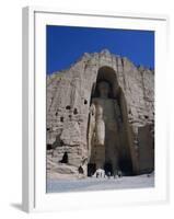 Worlds Largest Standing Buddha, Bamiyan, Afghanistan-Steve Vidler-Framed Photographic Print