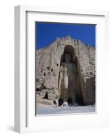 Worlds Largest Standing Buddha, Bamiyan, Afghanistan-Steve Vidler-Framed Photographic Print