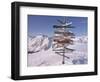 Worldwide Signpost in Ischgl, Austria-Martina Bleichner-Framed Art Print