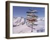 Worldwide Signpost in Ischgl, Austria-Martina Bleichner-Framed Art Print