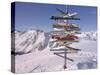 Worldwide Signpost in Ischgl, Austria-Martina Bleichner-Stretched Canvas