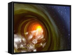 Wormhole Event, Computer Artwork-Mehau Kulyk-Framed Stretched Canvas