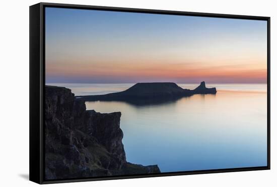 Worms Head, Rhossili Bay, Gower, Wales, United Kingdom, Europe-Billy Stock-Framed Stretched Canvas