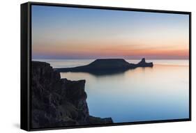 Worms Head, Rhossili Bay, Gower, Wales, United Kingdom, Europe-Billy Stock-Framed Stretched Canvas