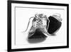 Worn Sneakers Trainers Ilford Delta B/W-BCFC-Framed Photographic Print