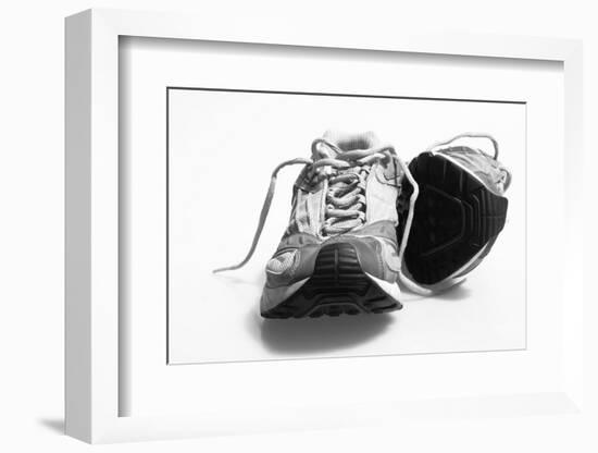 Worn Sneakers Trainers Ilford Delta B/W-BCFC-Framed Photographic Print