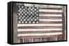 Worn Wooden American Flag, Fire Island, New York-Julien McRoberts-Framed Stretched Canvas