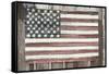 Worn Wooden American Flag, Fire Island, New York-Julien McRoberts-Framed Stretched Canvas