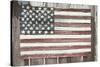 Worn Wooden American Flag, Fire Island, New York-Julien McRoberts-Stretched Canvas