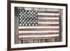 Worn Wooden American Flag, Fire Island, New York-Julien McRoberts-Framed Photographic Print