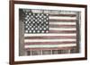 Worn Wooden American Flag, Fire Island, New York-Julien McRoberts-Framed Photographic Print