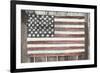 Worn Wooden American Flag, Fire Island, New York-Julien McRoberts-Framed Photographic Print