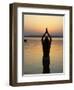 Worship Ceremony at Night by Ganges River, Varanasi, India-Keren Su-Framed Premium Photographic Print