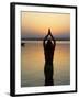 Worship Ceremony at Night by Ganges River, Varanasi, India-Keren Su-Framed Photographic Print