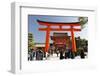 Worship Hall and Torii Gate, Fushimi Inari Taisha Shrine, Kyoto, Japan, Asia-Stuart Black-Framed Photographic Print