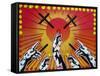 Worship-Abstract Graffiti-Framed Stretched Canvas