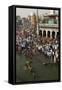 Worshippers at the Ramkund Tank on the Ghats Along the Holy River Godavari-Tony Waltham-Framed Stretched Canvas