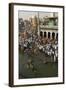 Worshippers at the Ramkund Tank on the Ghats Along the Holy River Godavari-Tony Waltham-Framed Photographic Print