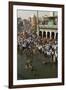 Worshippers at the Ramkund Tank on the Ghats Along the Holy River Godavari-Tony Waltham-Framed Photographic Print