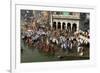 Worshippers at the Ramkund Tank on the Ghats Along the Holy River Godavari-Tony Waltham-Framed Photographic Print