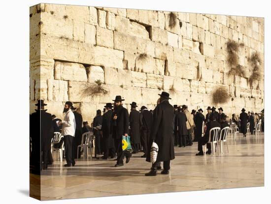 Worshippers at the Western Wall, Jerusalem, Israel, Middle East-Michael DeFreitas-Stretched Canvas