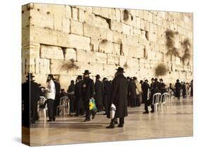 Worshippers at the Western Wall, Jerusalem, Israel, Middle East-Michael DeFreitas-Stretched Canvas