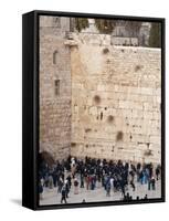 Worshippers at the Western Wall, Jerusalem, Israel, Middle East-Michael DeFreitas-Framed Stretched Canvas