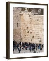 Worshippers at the Western Wall, Jerusalem, Israel, Middle East-Michael DeFreitas-Framed Photographic Print