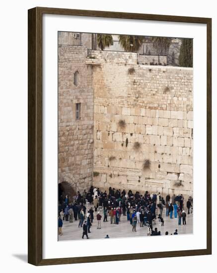 Worshippers at the Western Wall, Jerusalem, Israel, Middle East-Michael DeFreitas-Framed Photographic Print