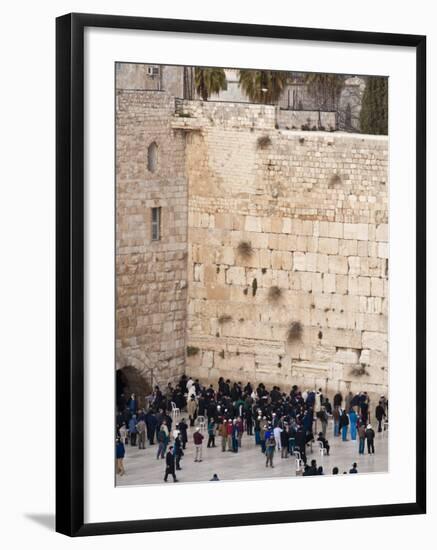 Worshippers at the Western Wall, Jerusalem, Israel, Middle East-Michael DeFreitas-Framed Photographic Print