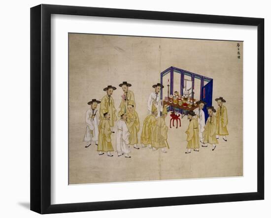 Worshipping an Ancestor-Kim Junkeun-Framed Giclee Print