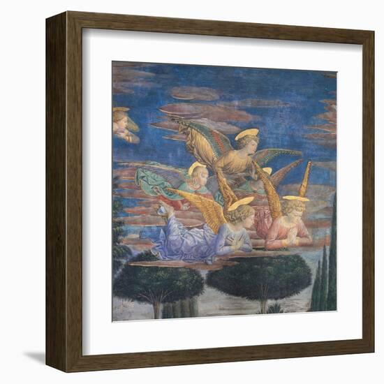 Worshipping Angels-Benozzo Gozzoli-Framed Art Print